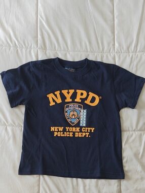 NYPD Navy Blue Kids T-Shirt - New York City Police Dept. size S youth